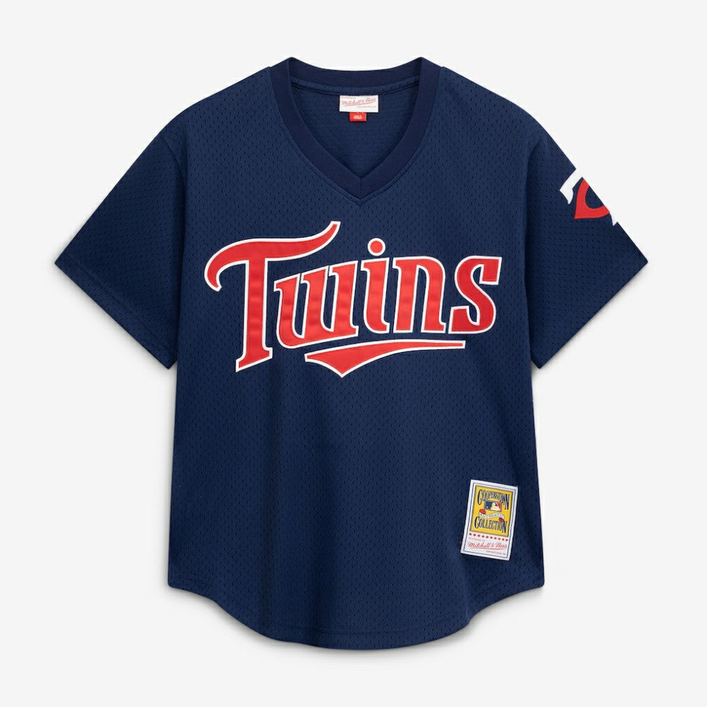 David Ortiz Minnesota Twins 2002 Cooperstown Collection Mesh Batting Practice Jersey Navy