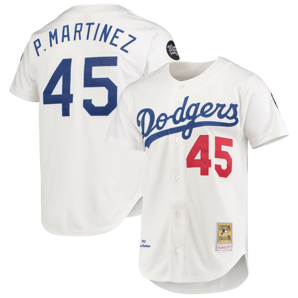 Pedro Martinez Los Angeles Dodgers 1993 Cooperstown Collection Home Authentic Jersey White