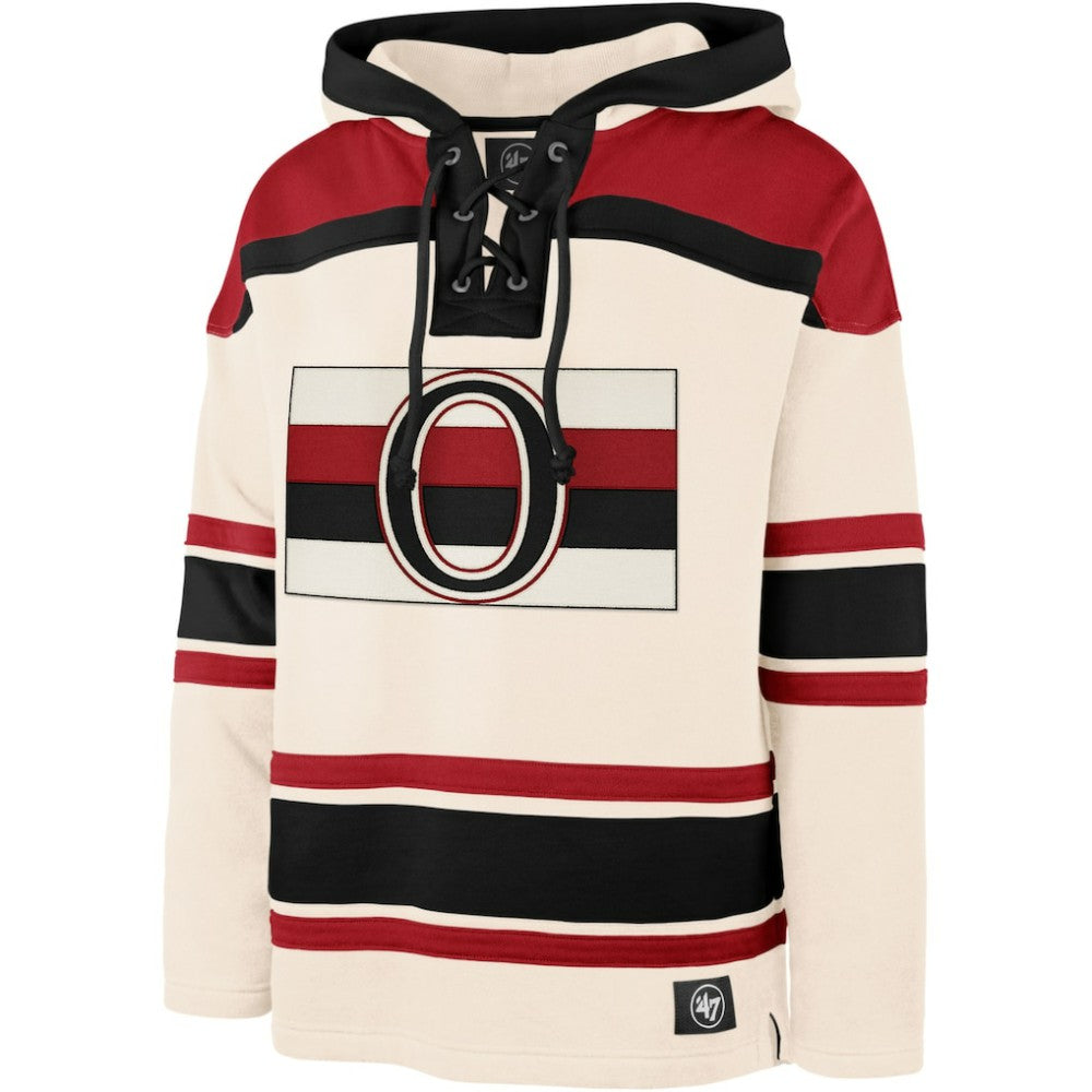 Ottawa Senators '47 Superior Lacer Hoodie - Cream Hoodies