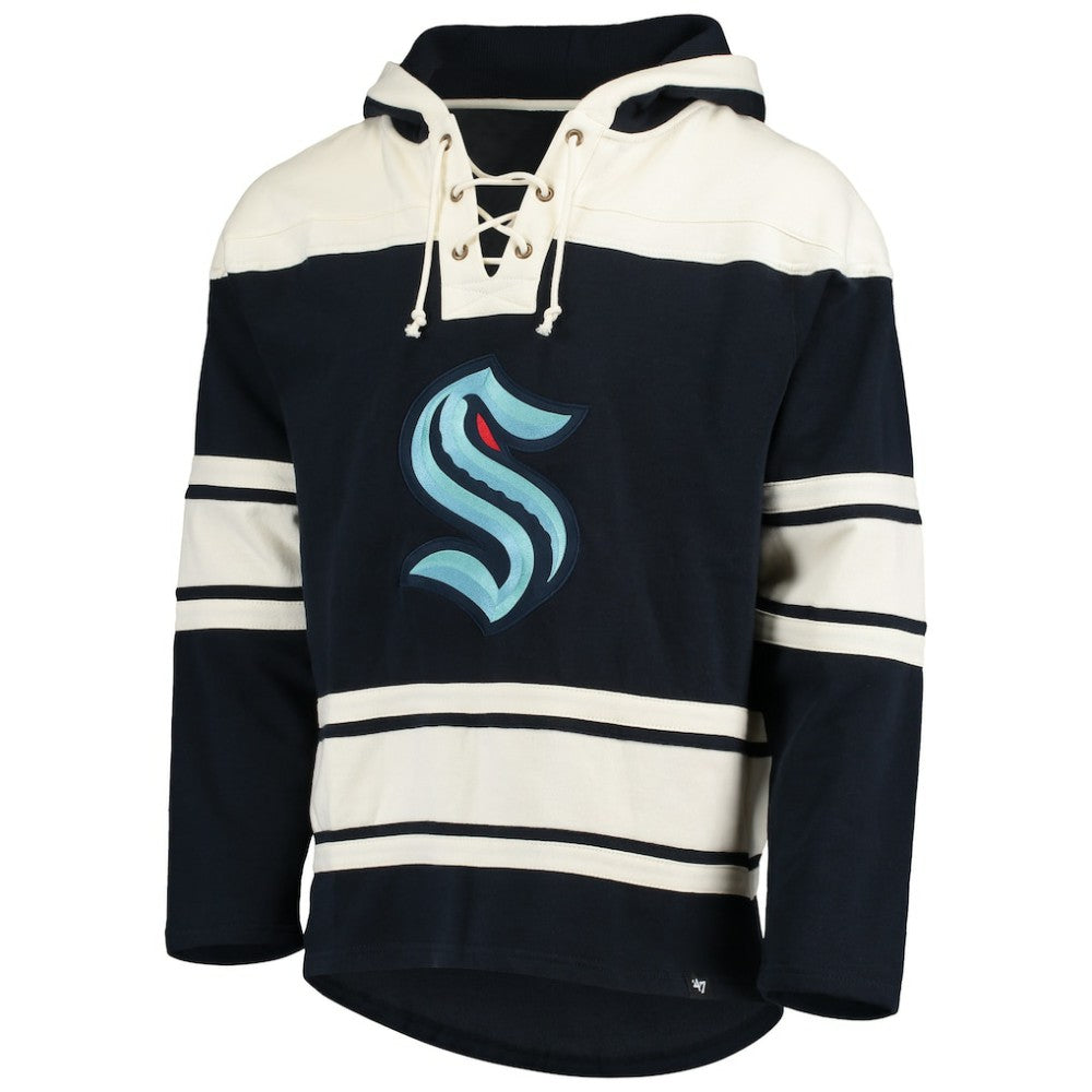 Seattle Kraken '47 Superior Lacer Hoodie - Navy Hoodies