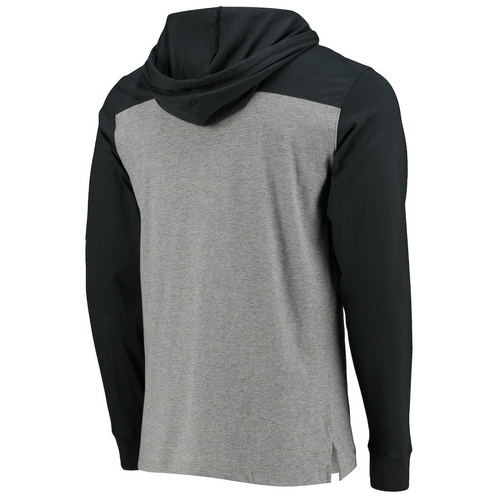 New Orleans Saints '47 Franklin Wooster Throwback Long Sleeve Hoodie T-Shirt - Heathered Gray on sale