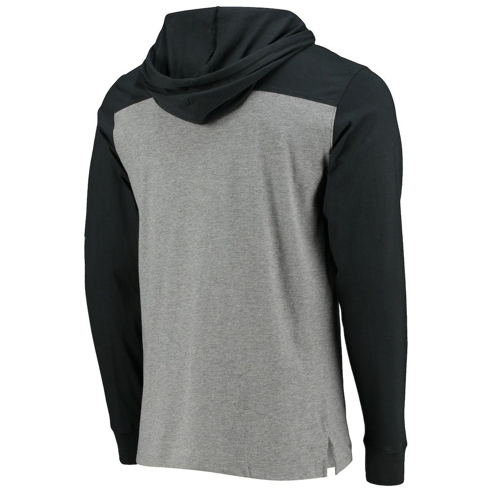 New Orleans Saints '47 Franklin Wooster Throwback Long Sleeve Hoodie T-Shirt - Heathered Gray on sale