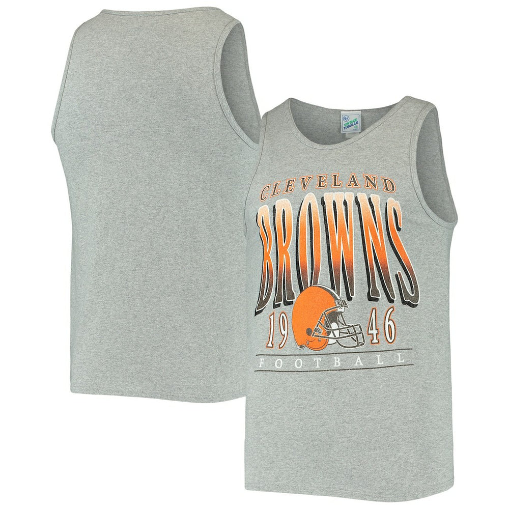 Cleveland Browns '47 Home Opener Vintage Tank Top - Heathered Gray for sale
