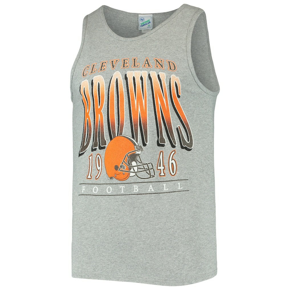 Cleveland Browns '47 Home Opener Vintage Tank Top - Heathered Gray for sale