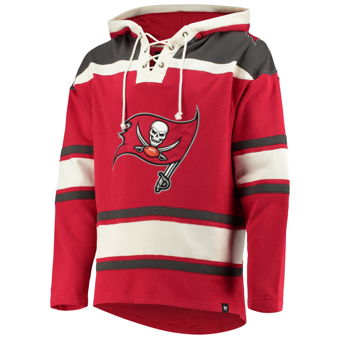 Tampa Bay Buccaneers '47 Lacer V-Neck Pullover Hoodie - Red online