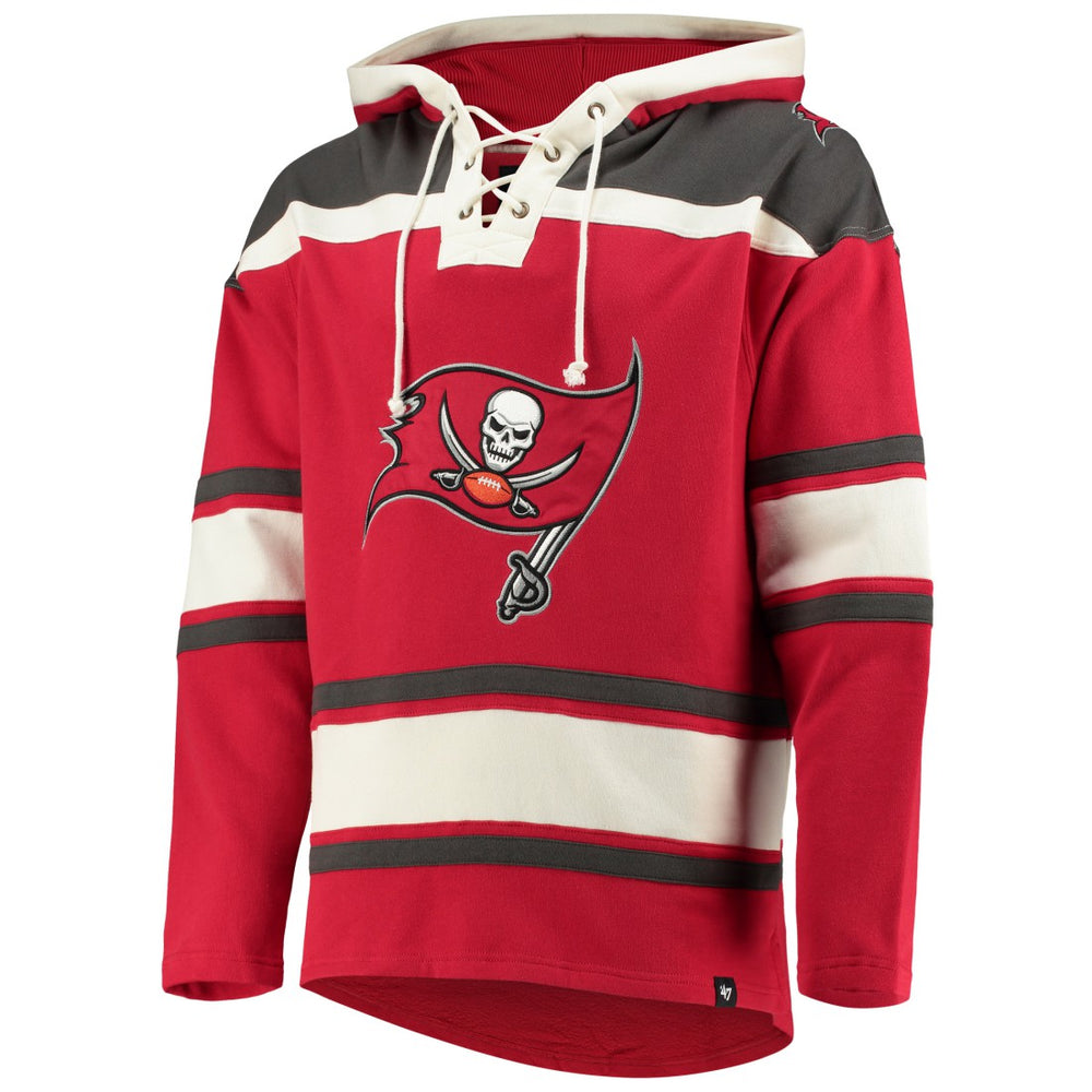 Tampa Bay Buccaneers '47 Lacer V-Neck Pullover Hoodie - Red online