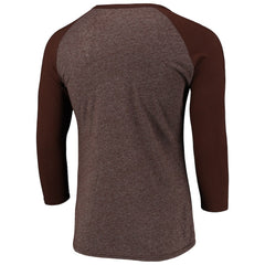 Cleveland Browns Pastime Raglan 3/4-Sleeve T-Shirt - Heathered Brown on sale