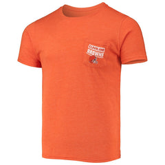 Cleveland Browns Field Goal Pocket Tri-Blend T-Shirt - Heathered Orange online