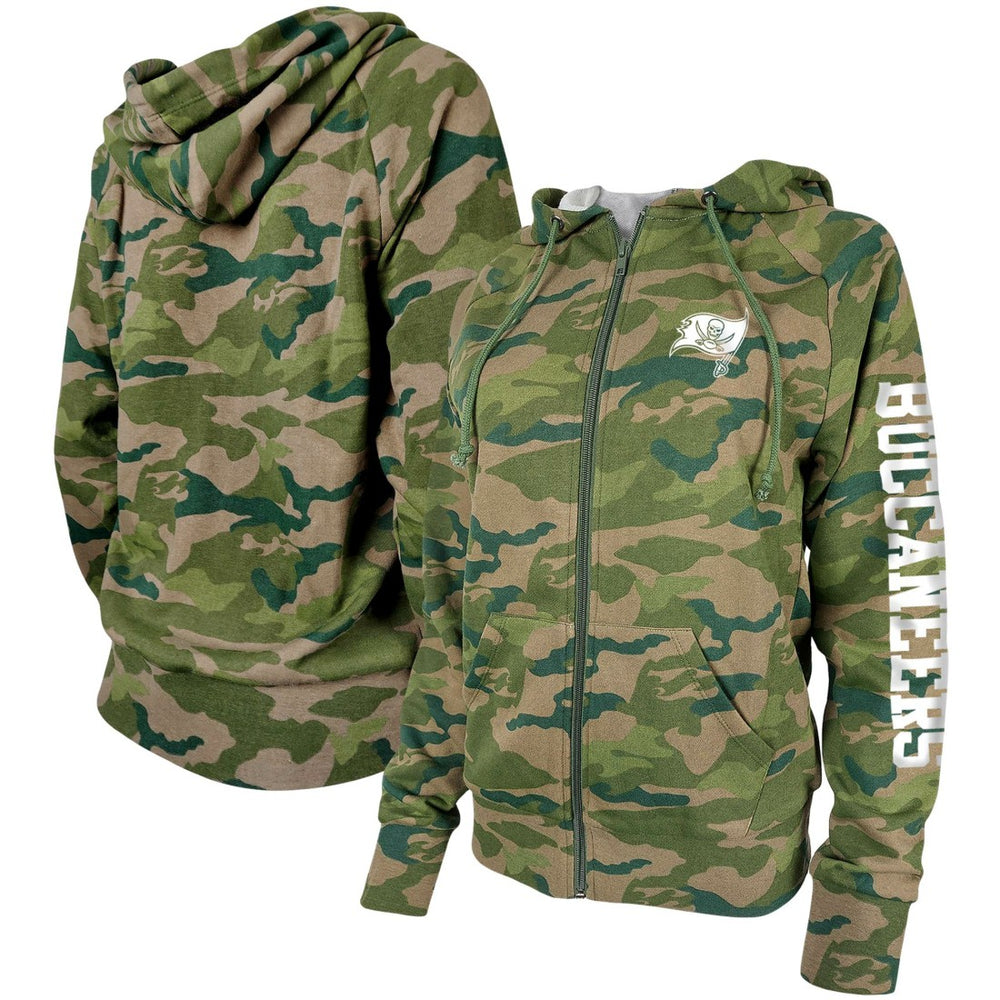 Tampa Bay Buccaneers New Era Women's Raglan Full-Zip Hoodie - Camo online