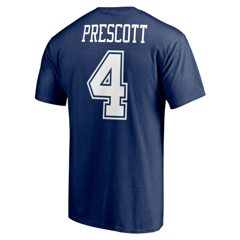 Dak Prescott Dallas Cowboys Player Icon Name & Number T-Shirt - Navy cheap