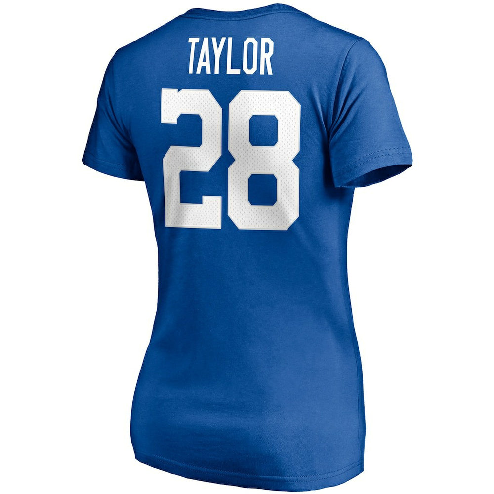 Jonathan Taylor Indianapolis Colts Women's Player Icon Name & Number V-Neck T-Shirt - Royal for sale