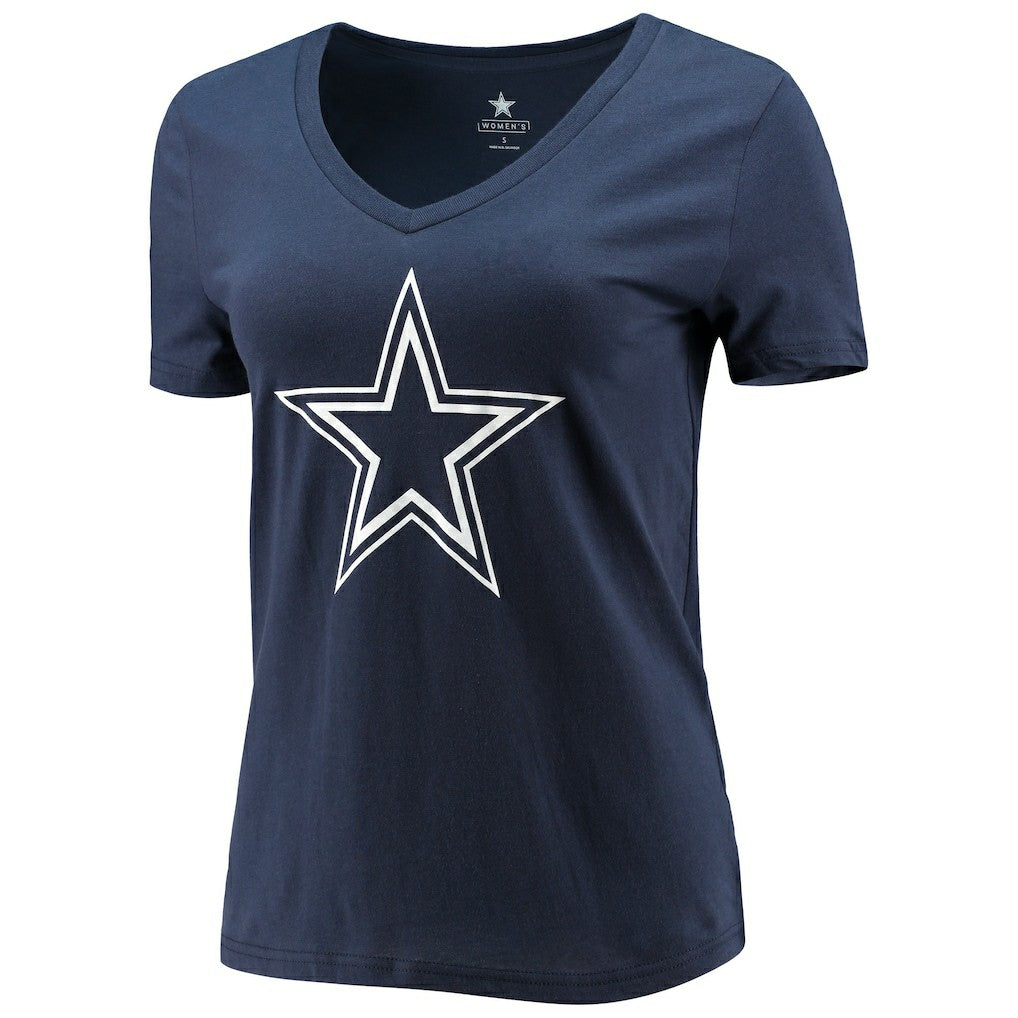CeeDee Lamb Dallas Cowboys Women's Player Icon Name & Number V-Neck T-Shirt - Navy for sale