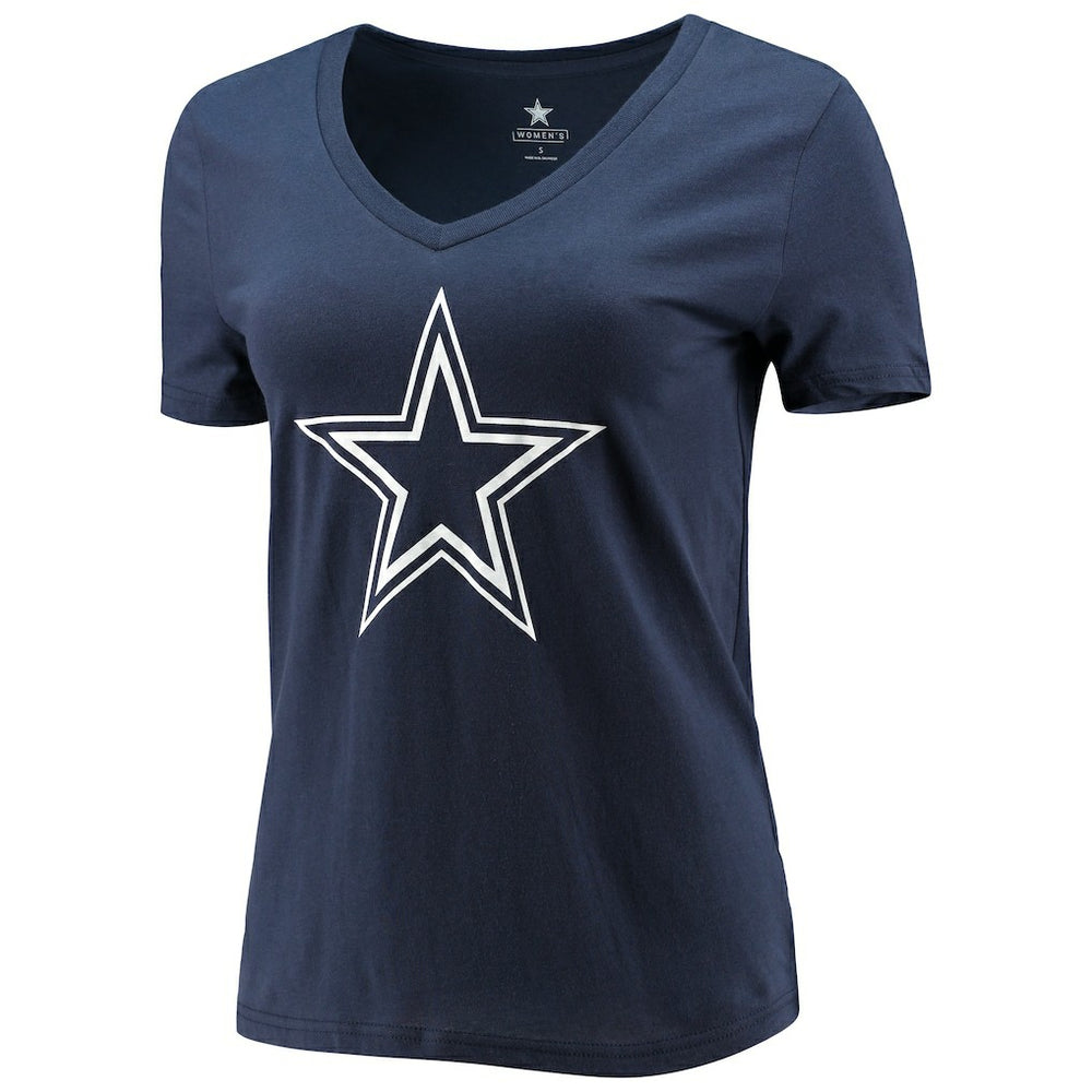 CeeDee Lamb Dallas Cowboys Women's Player Icon Name & Number V-Neck T-Shirt - Navy for sale