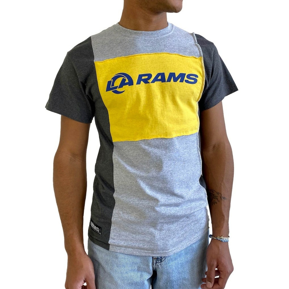 Los Angeles Rams Refried Apparel Sustainable Split T-Shirt - Heather Gray cheap
