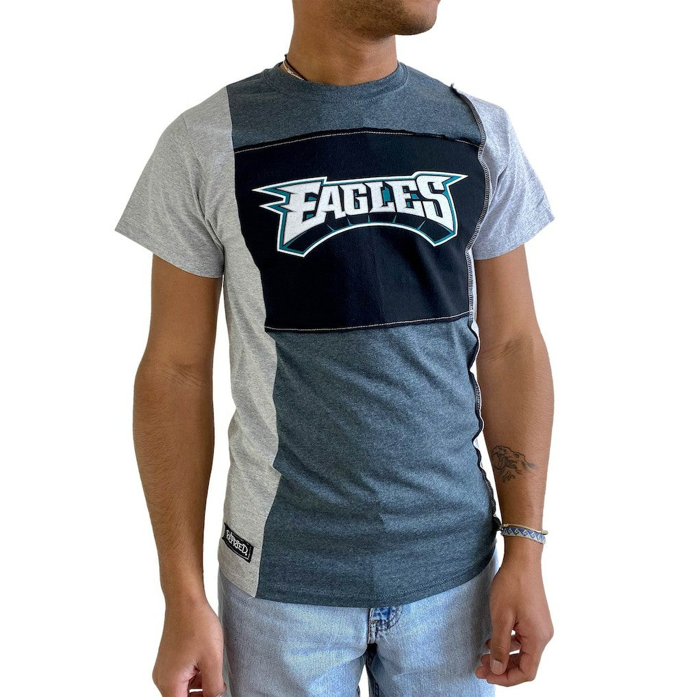 Philadelphia Eagles Refried Apparel Sustainable Split T-Shirt - Heather Charcoal on sale
