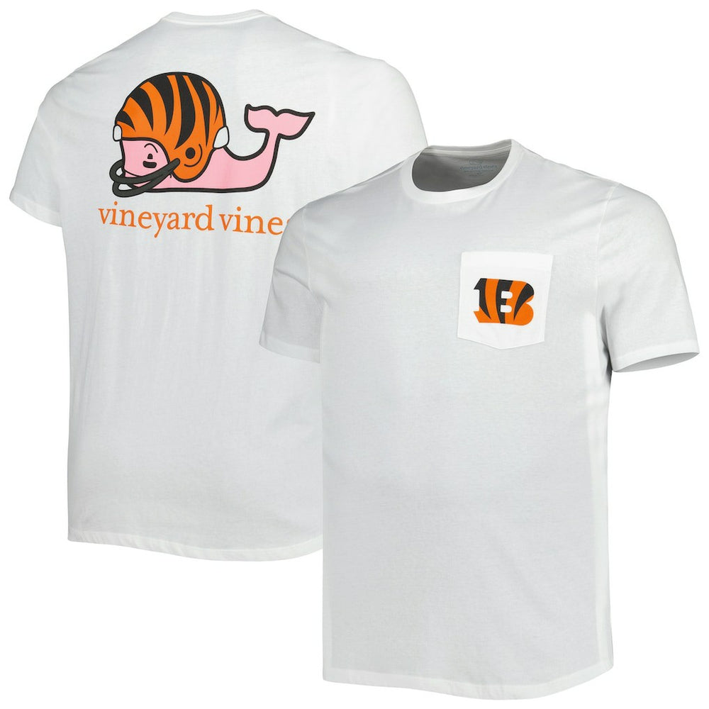 Cincinnati Bengals Vineyard Vines Big & Tall Helmet T-Shirt - White cheap