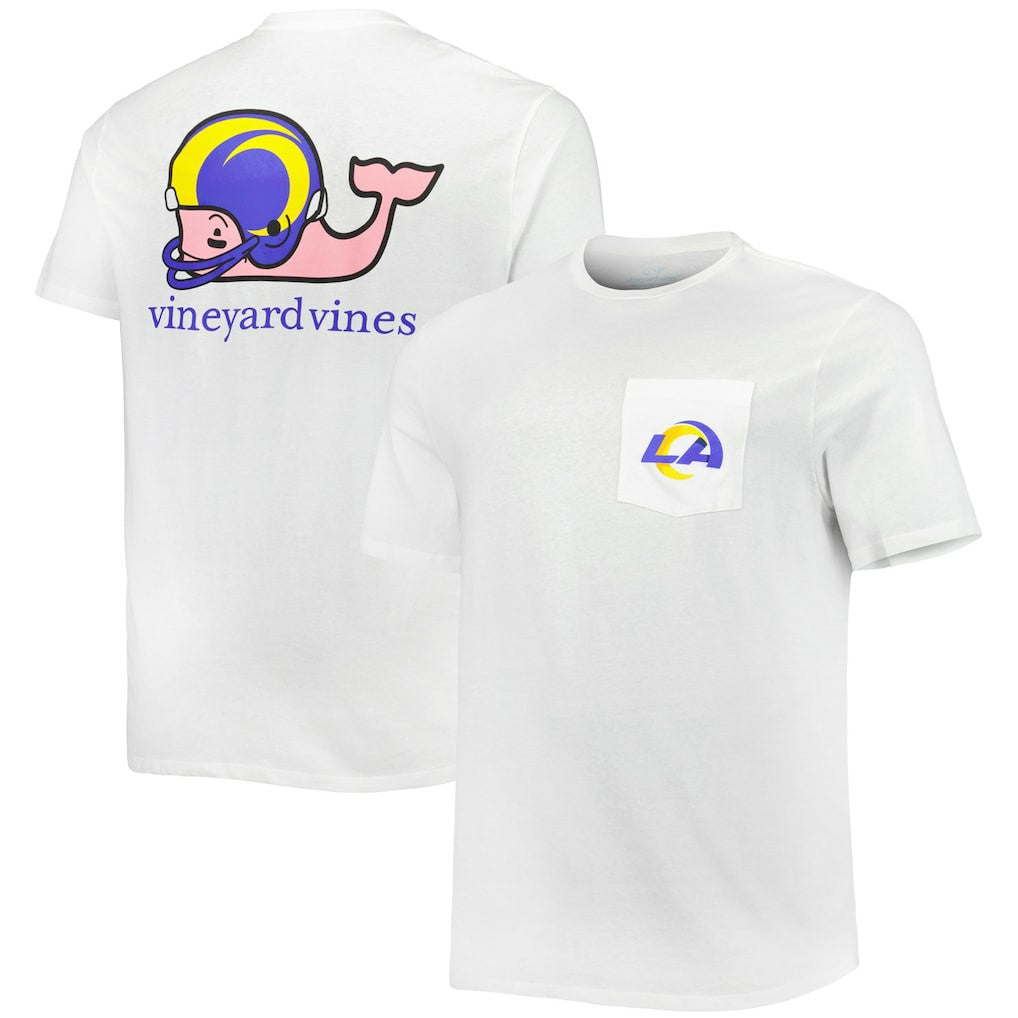 Los Angeles Rams Vineyard Vines Big & Tall Helmet T-Shirt - White outlet