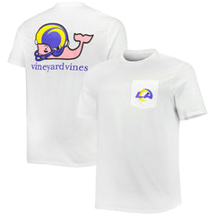 Los Angeles Rams Vineyard Vines Big & Tall Helmet T-Shirt - White outlet