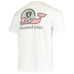 Las Vegas Raiders Vineyard Vines Big & Tall Helmet T-Shirt - White for sale