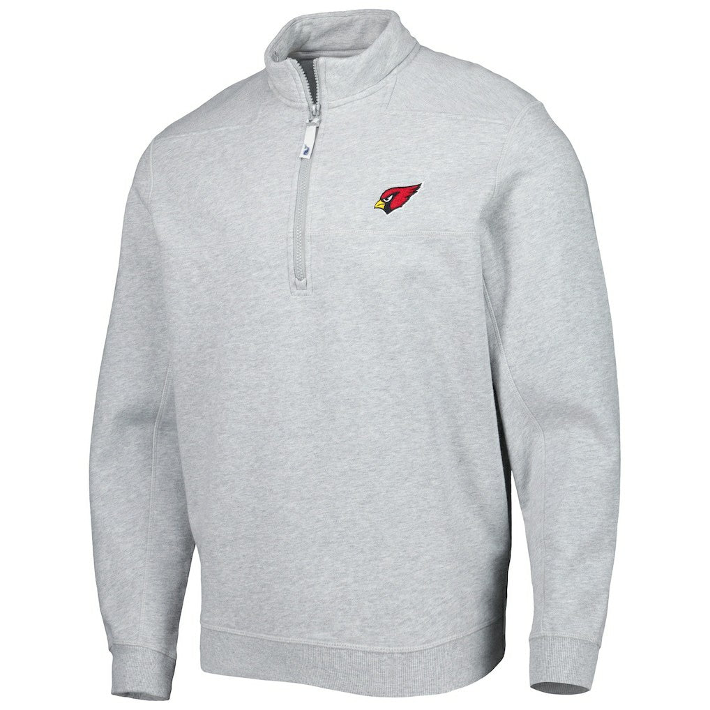 Arizona Cardinals Vineyard Vines Shep Shirt Quarter-Zip Sweatshirt - Heather Gray for sale