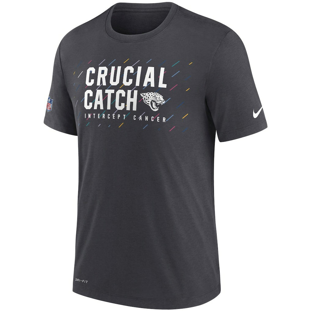 Jacksonville Jaguars NFL Crucial Catch Performance T-Shirt - Charcoal outlet