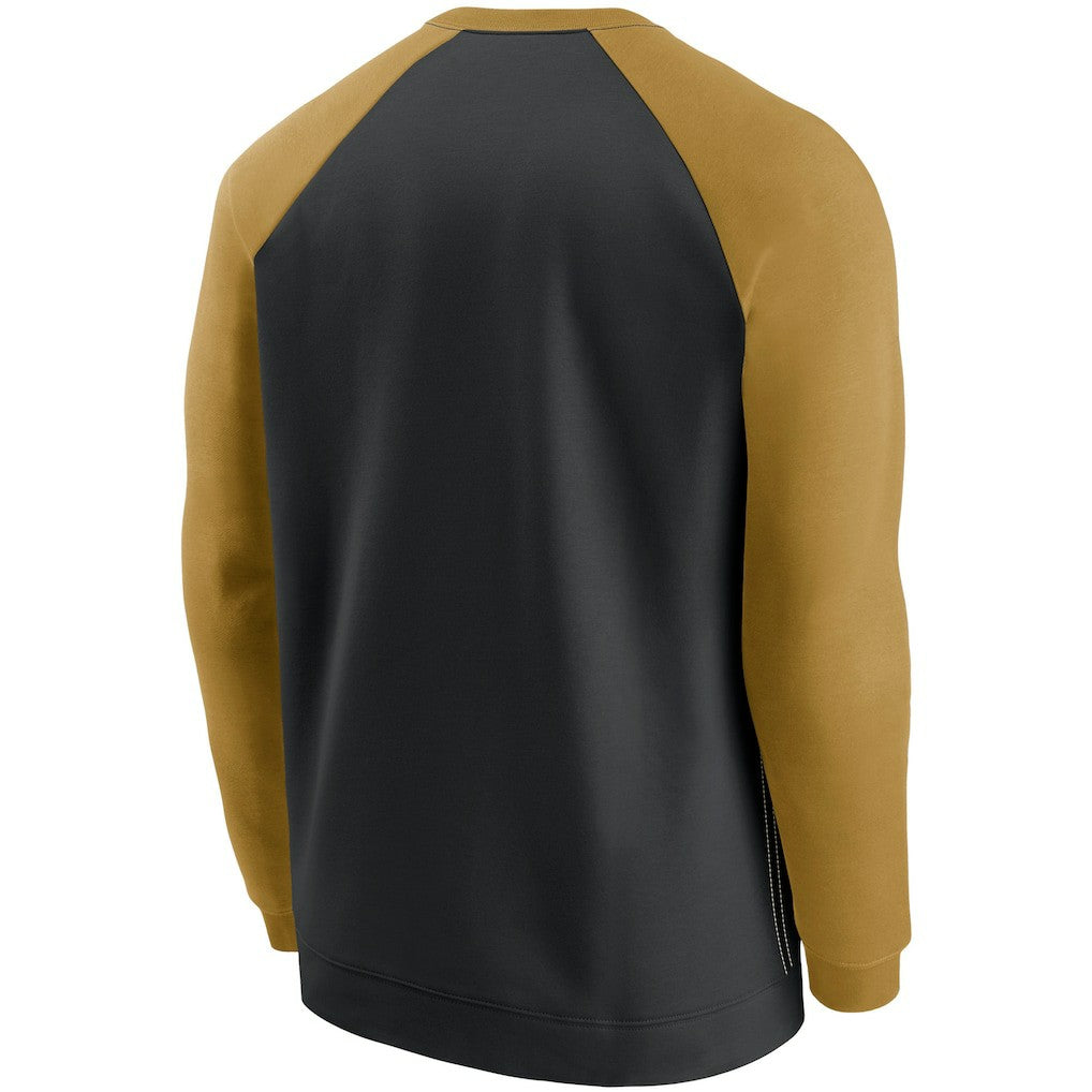 New Orleans Saints Historic Raglan Performance Pullover Sweater - Black/Gold online