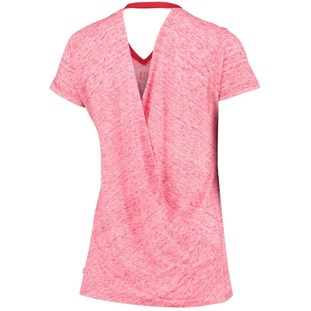 Washington Nationals Touch Women's Hail Mary V-Neck Back Wrap T-Shirt Red