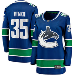Thatcher Demko Vancouver Canucks Fanatics Women's Home Breakaway Jersey - Blue Jerseys