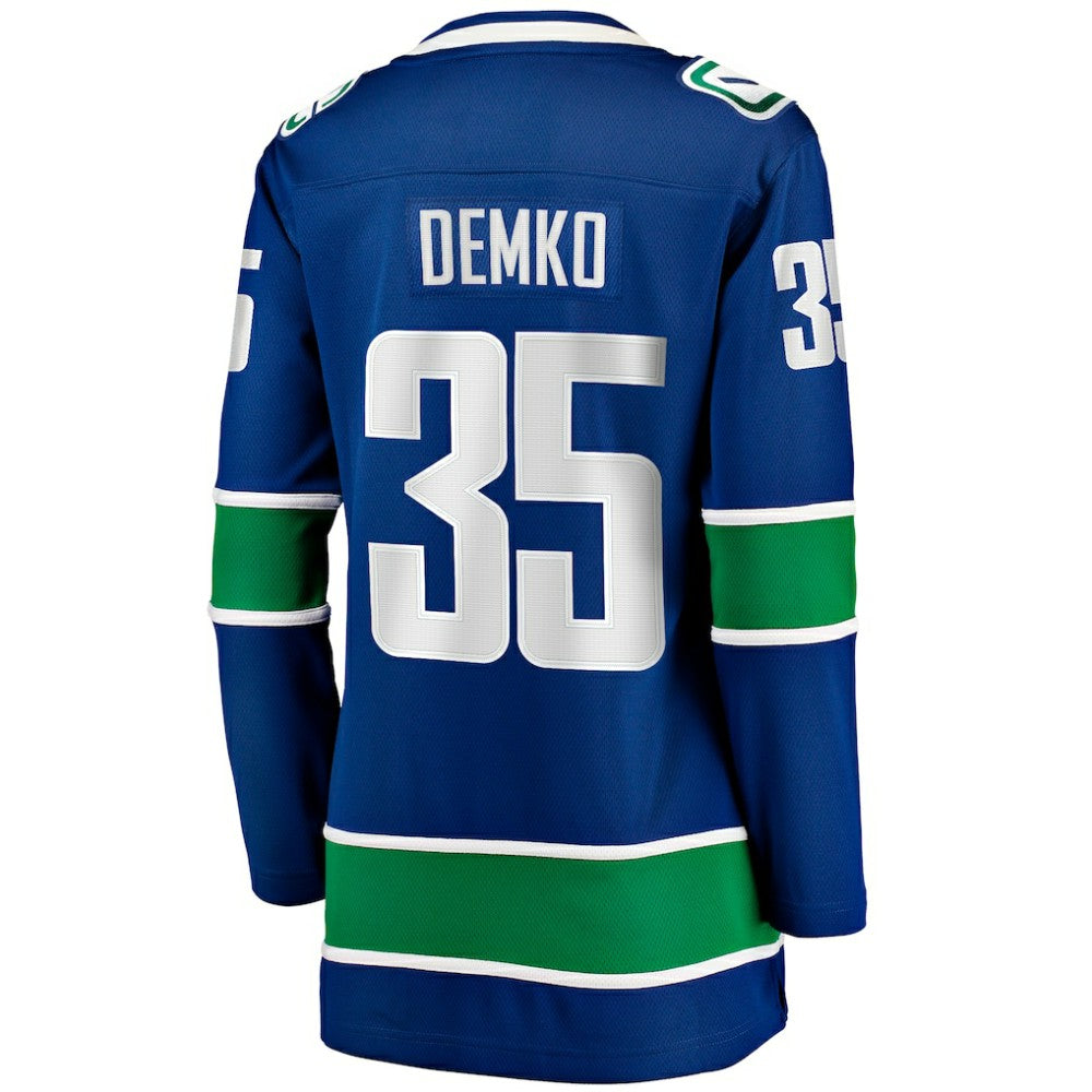 Thatcher Demko Vancouver Canucks Fanatics Women's Home Breakaway Jersey - Blue Jerseys