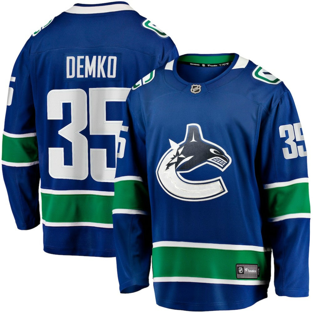 Thatcher Demko Vancouver Canucks Fanatics Home Breakaway Jersey - Blue Jerseys