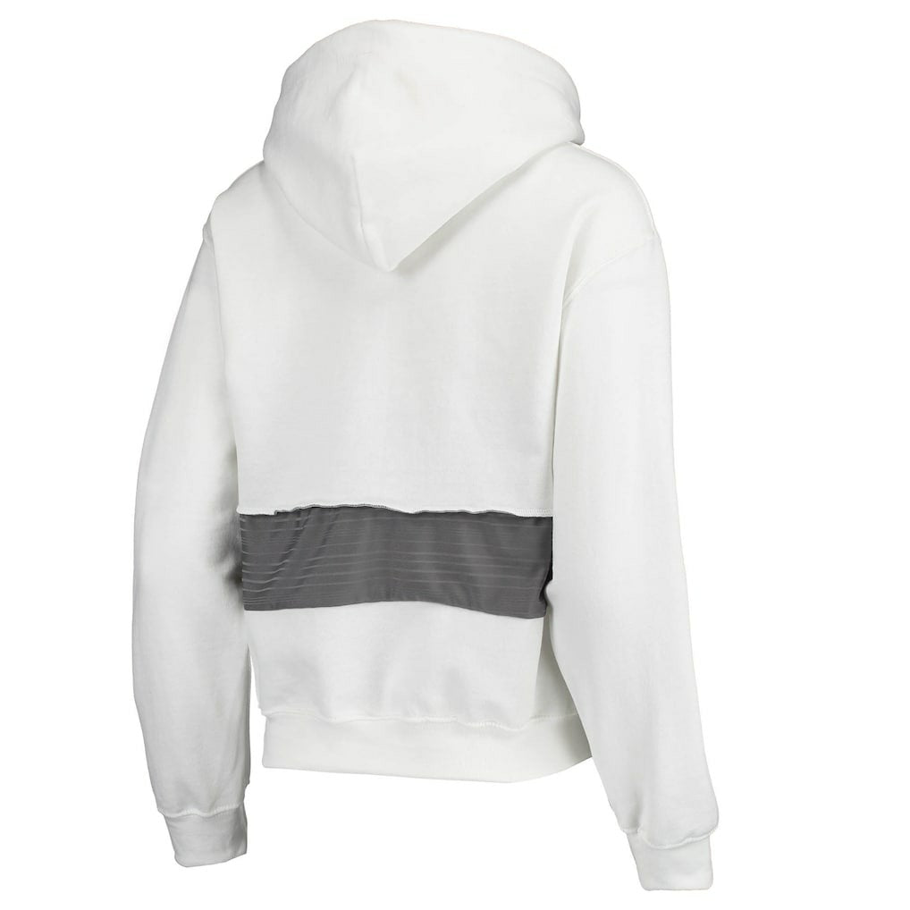Los Angeles Rams Refried Apparel Women's Sustainable Crop Dolman Pullover Hoodie - White outlet