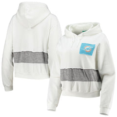 Miami Dolphins Refried Apparel Women's Sustainable Crop Dolman Pullover Hoodie - White online