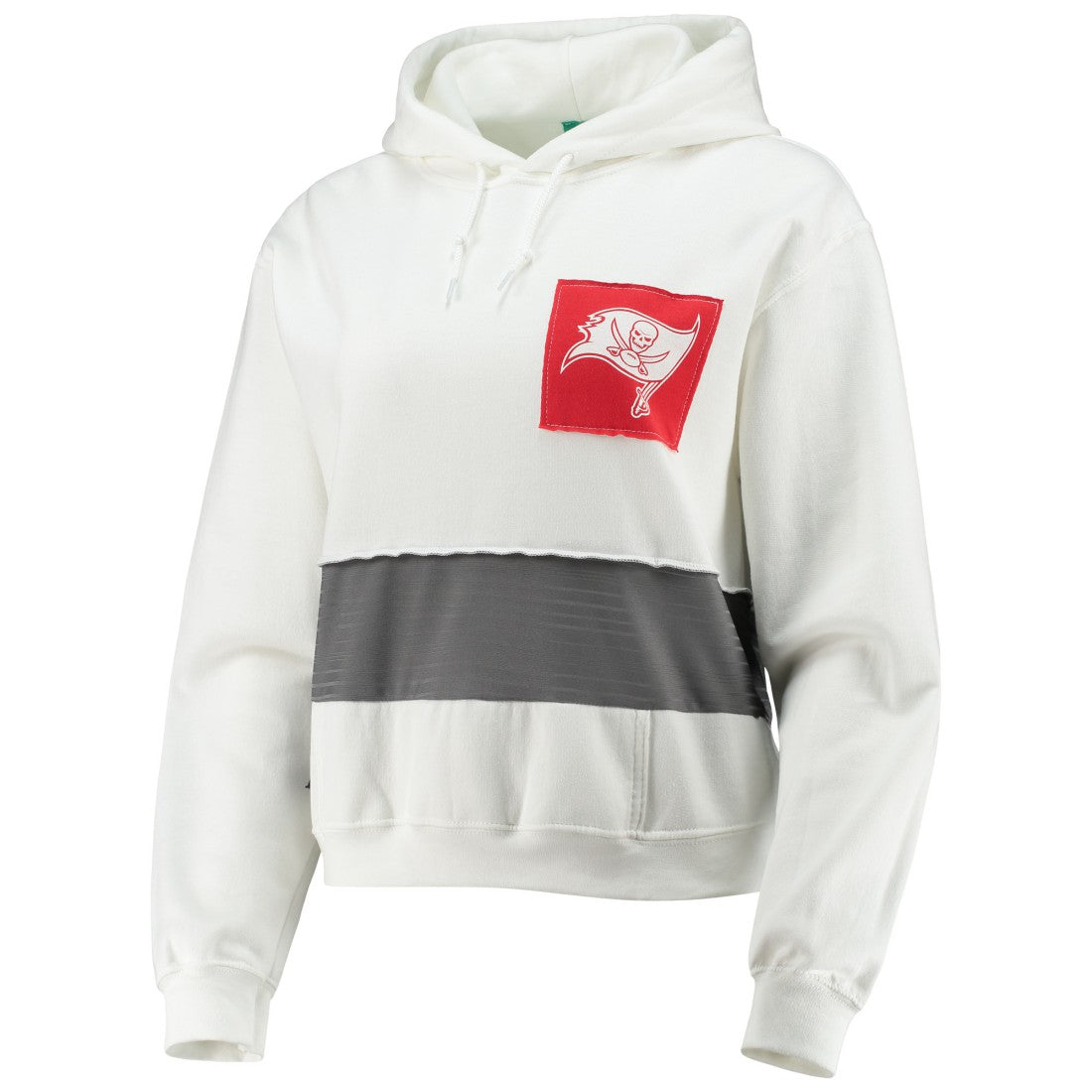 Tampa Bay Buccaneers Refried Apparel Women's Sustainable Crop Dolman Pullover Hoodie - White on sale