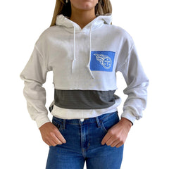 Tennessee Titans Refried Apparel Women's Sustainable Crop Dolman Pullover Hoodie - White online