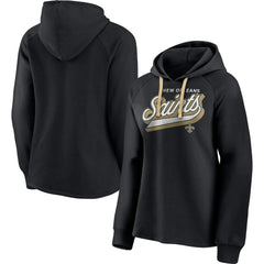 New Orleans Saints Women's First Contact Raglan Pullover Hoodie - Black cheap