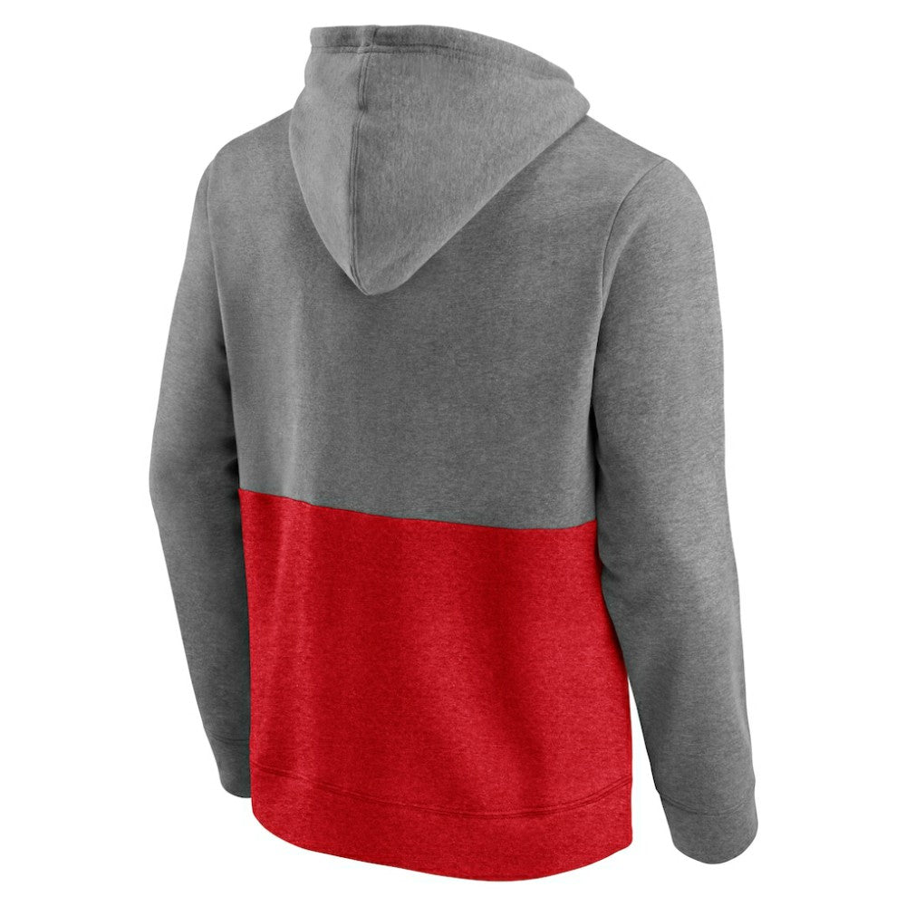 Washington Capitals Fanatics Block Party Classic Arch Signature Pullover Hoodie - Heathered Gray/Red Hoodies