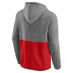 Washington Capitals Fanatics Block Party Classic Arch Signature Pullover Hoodie - Heathered Gray/Red Hoodies