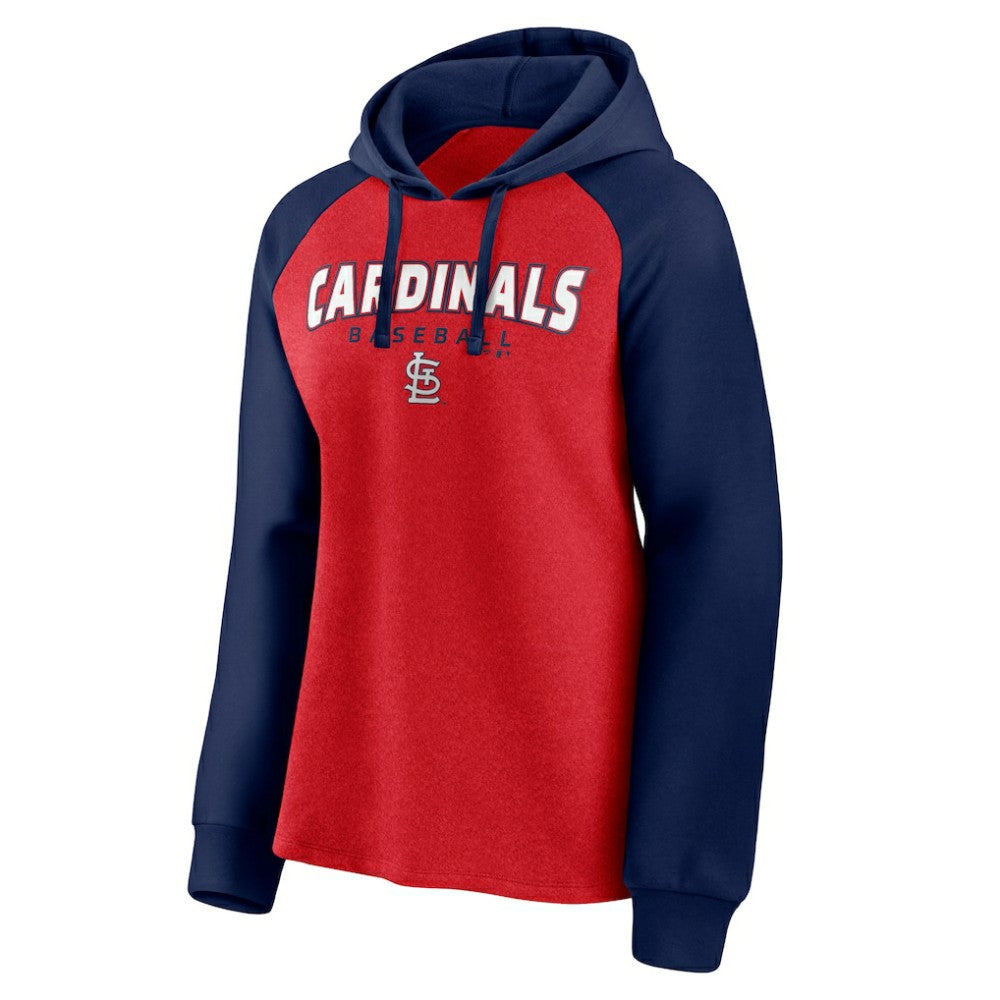 St. Louis Cardinals Women's Recharged Raglan Pullover Hoodie Red/Navy