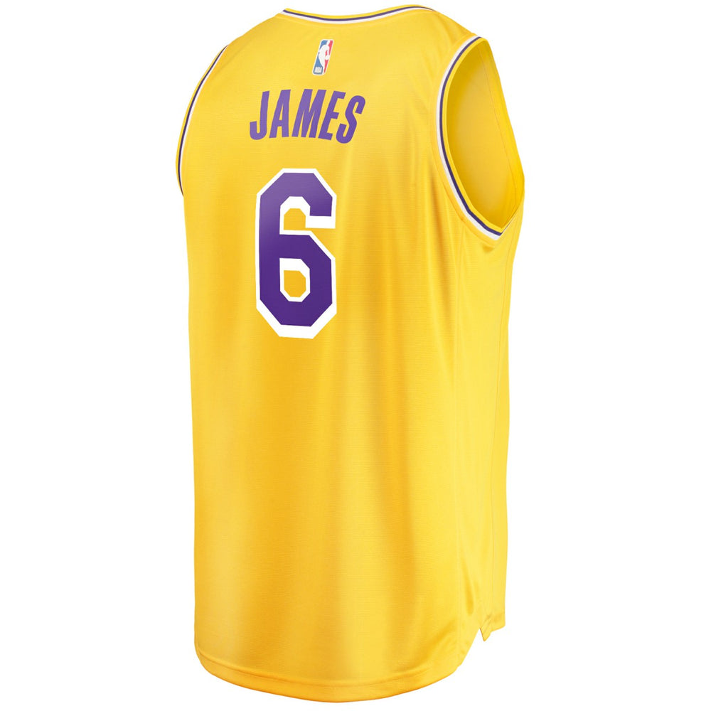 LeBron James Los Angeles Lakers #6 Fast Break Replica Player Jersey Gold - Icon Edition on sale
