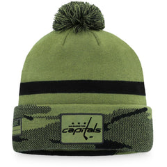 Washington Capitals Fanatics Military Appreciation Cuffed Knit Hat with Pom - Camo Hats
