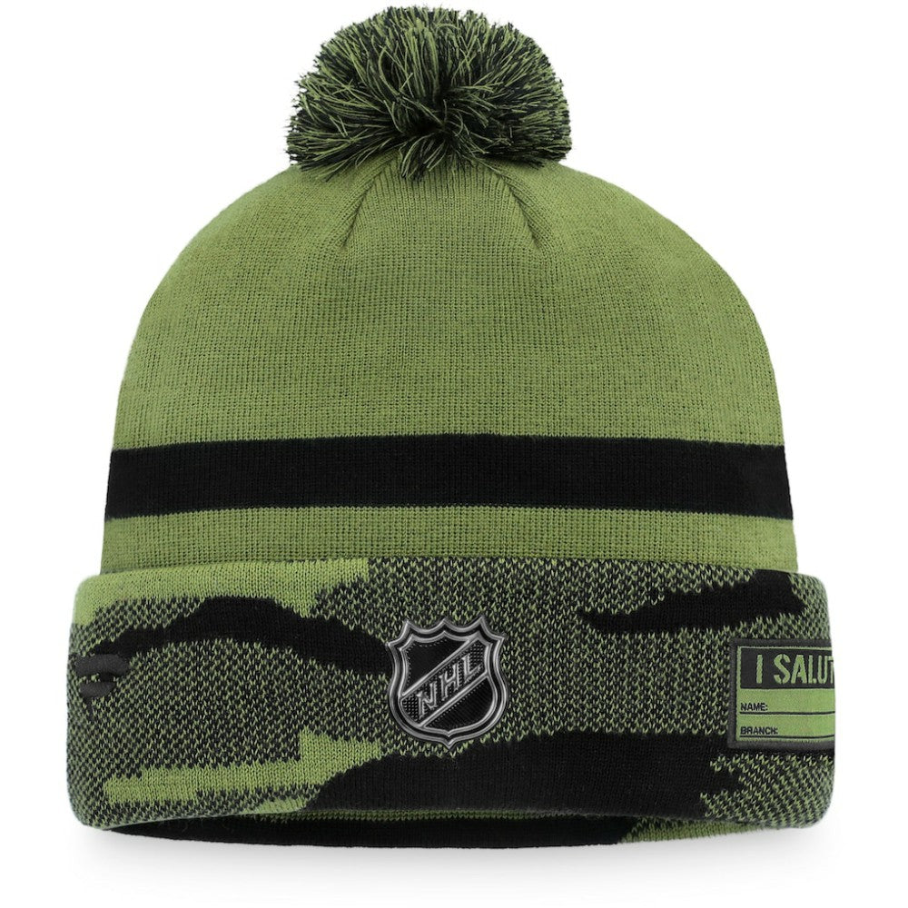 Washington Capitals Fanatics Military Appreciation Cuffed Knit Hat with Pom - Camo Hats