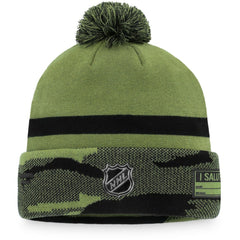 Washington Capitals Fanatics Military Appreciation Cuffed Knit Hat with Pom - Camo Hats