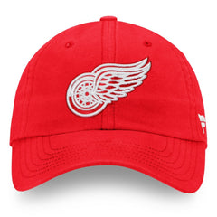 Detroit Red Wings Fanatics Core Primary Logo Adjustable Hat - Red Hats