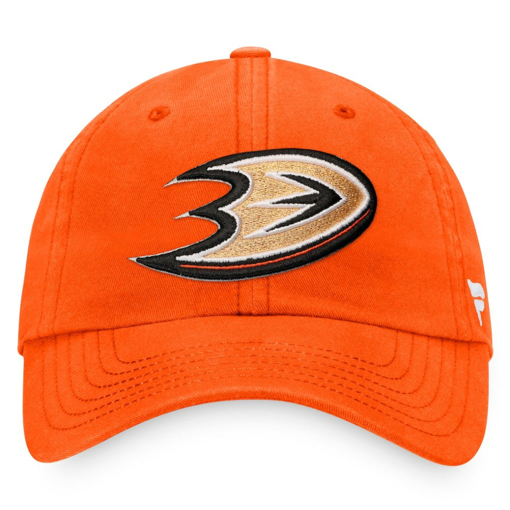 Anaheim Ducks Fanatics Core Primary Logo Adjustable Hat - Orange Hats