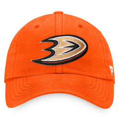 Anaheim Ducks Fanatics Core Primary Logo Adjustable Hat - Orange Hats