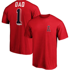 Los Angeles Angels Number One Dad Team T-Shirt Red