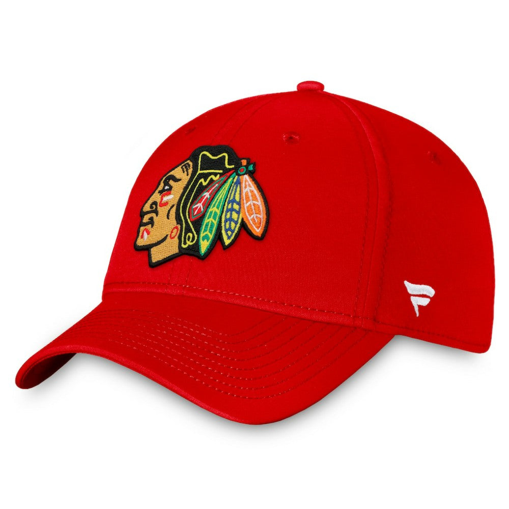 Chicago Blackhawks Fanatics Core Primary Logo Flex Hat - Red Hats