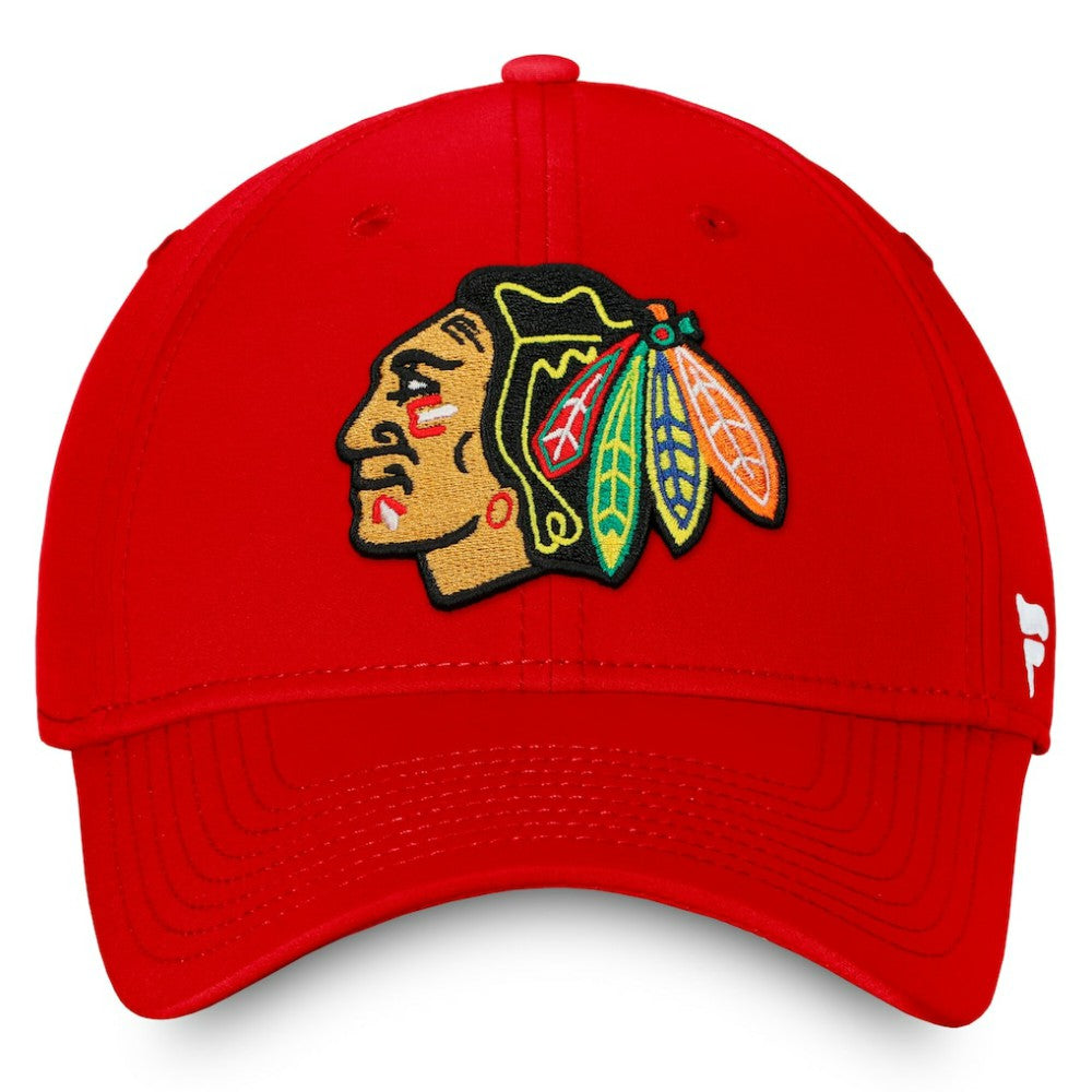 Chicago Blackhawks Fanatics Core Primary Logo Flex Hat - Red Hats