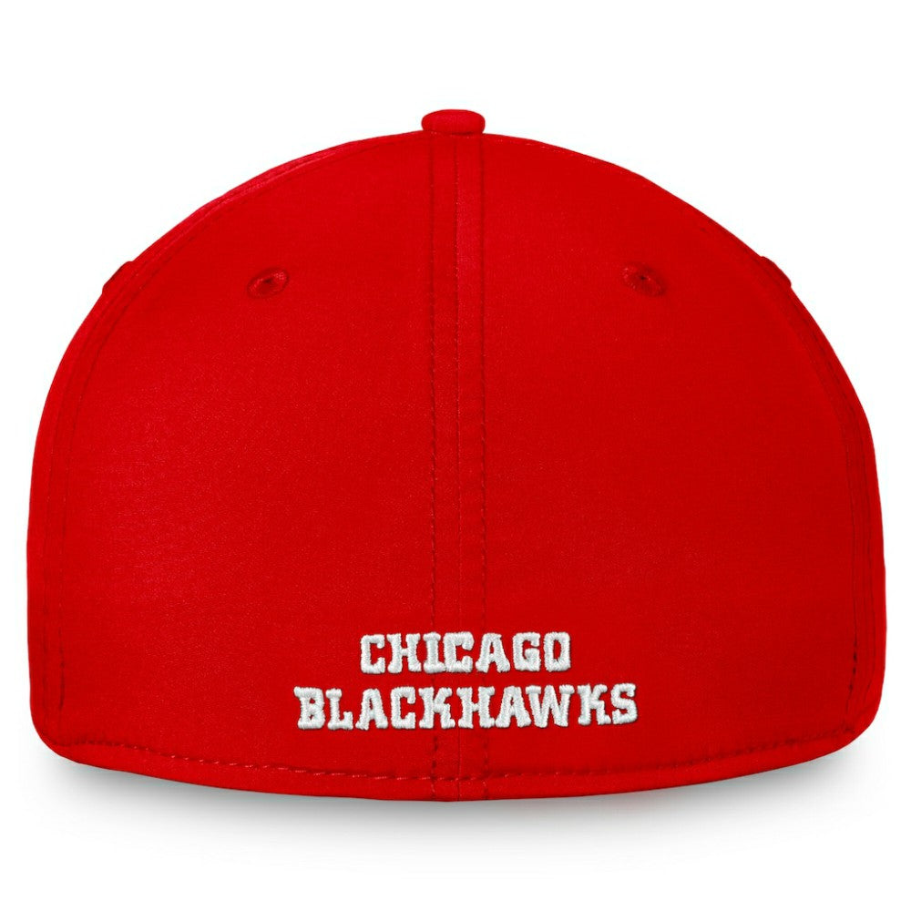 Chicago Blackhawks Fanatics Core Primary Logo Flex Hat - Red Hats