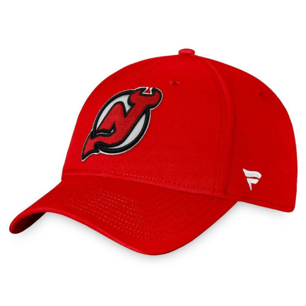 New Jersey Devils Fanatics Core Primary Logo Flex Hat - Red Jerseys